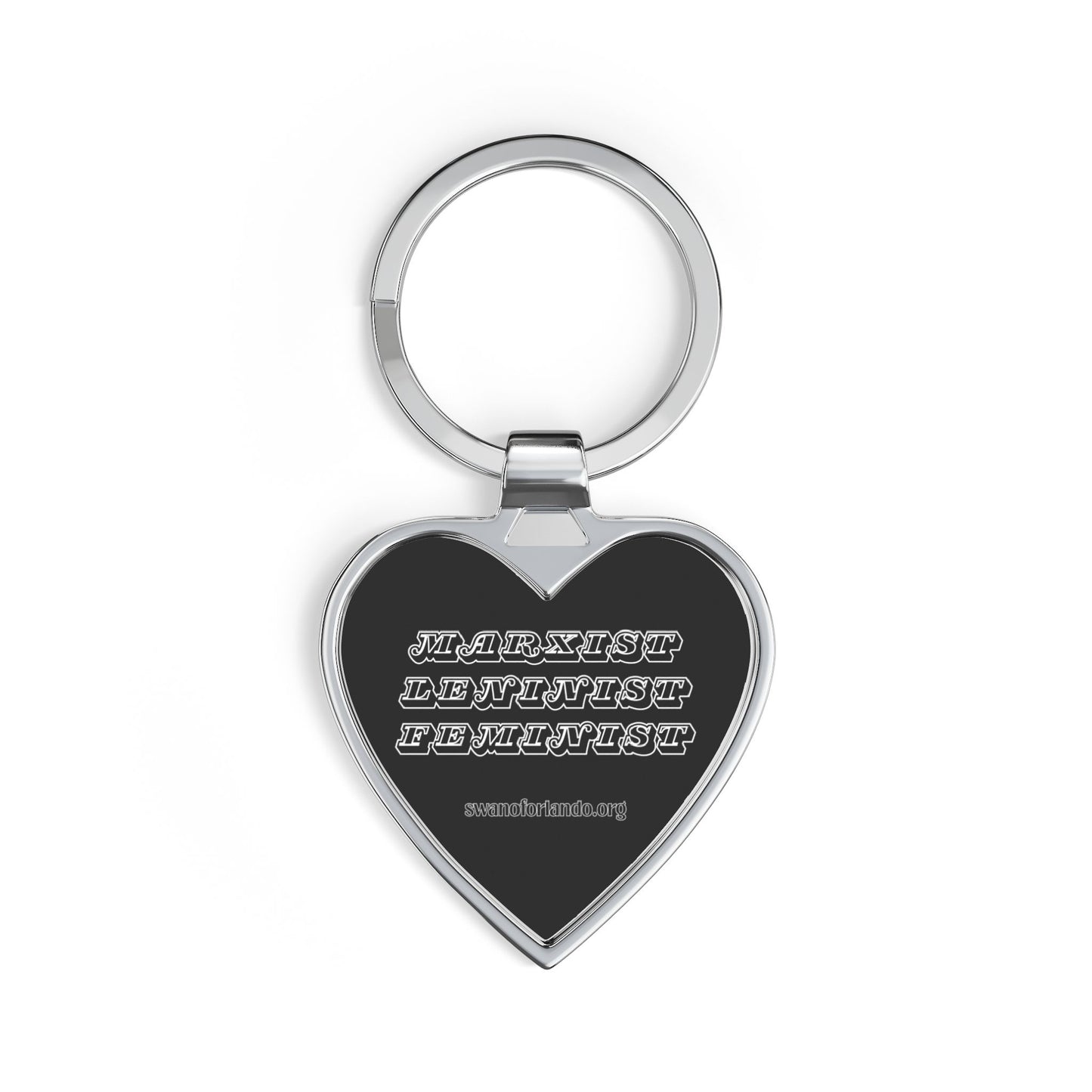 Marxist Leninist Feminist Heart Keychain