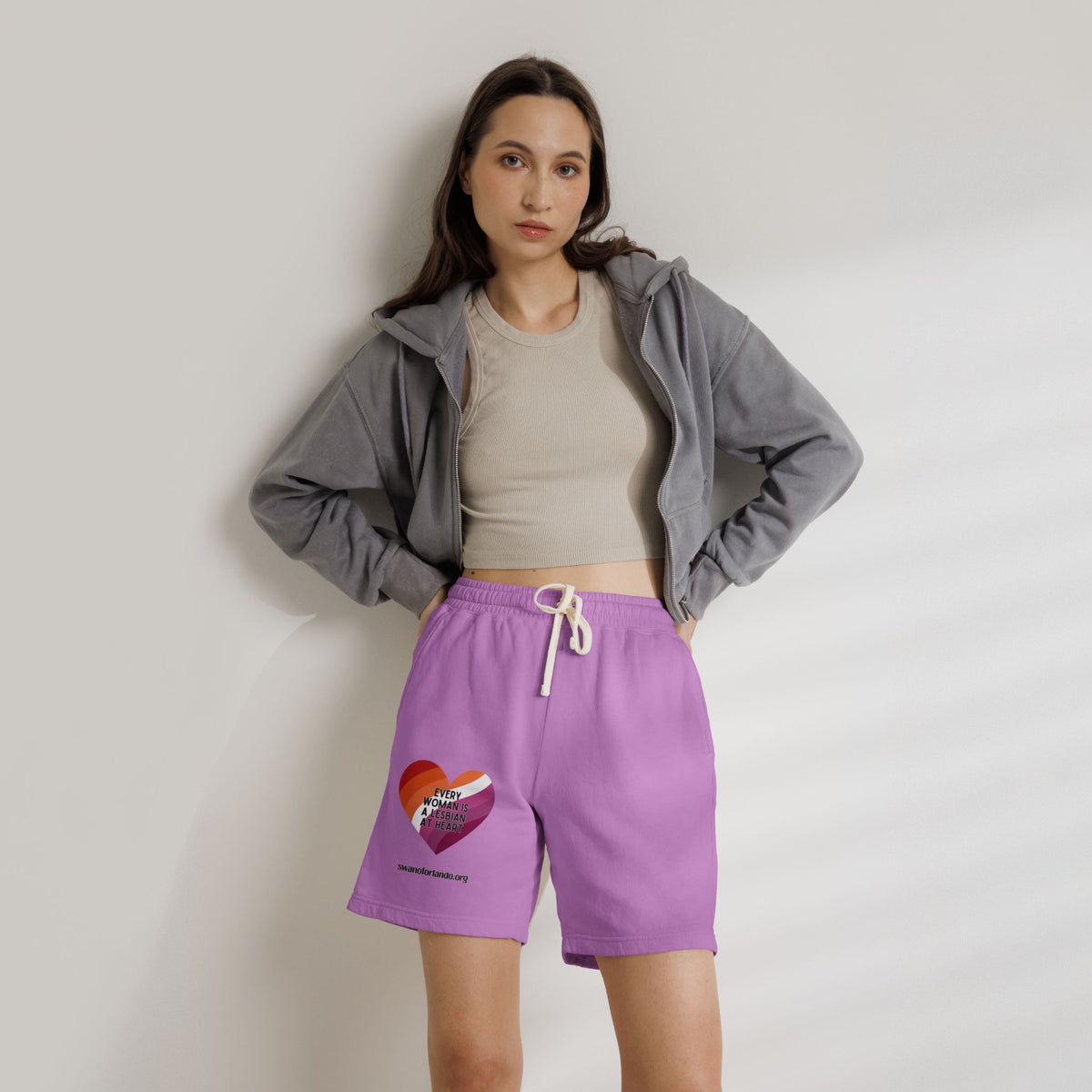 Every Woman is a Lesbian at Heart Fleece Sweat Shorts