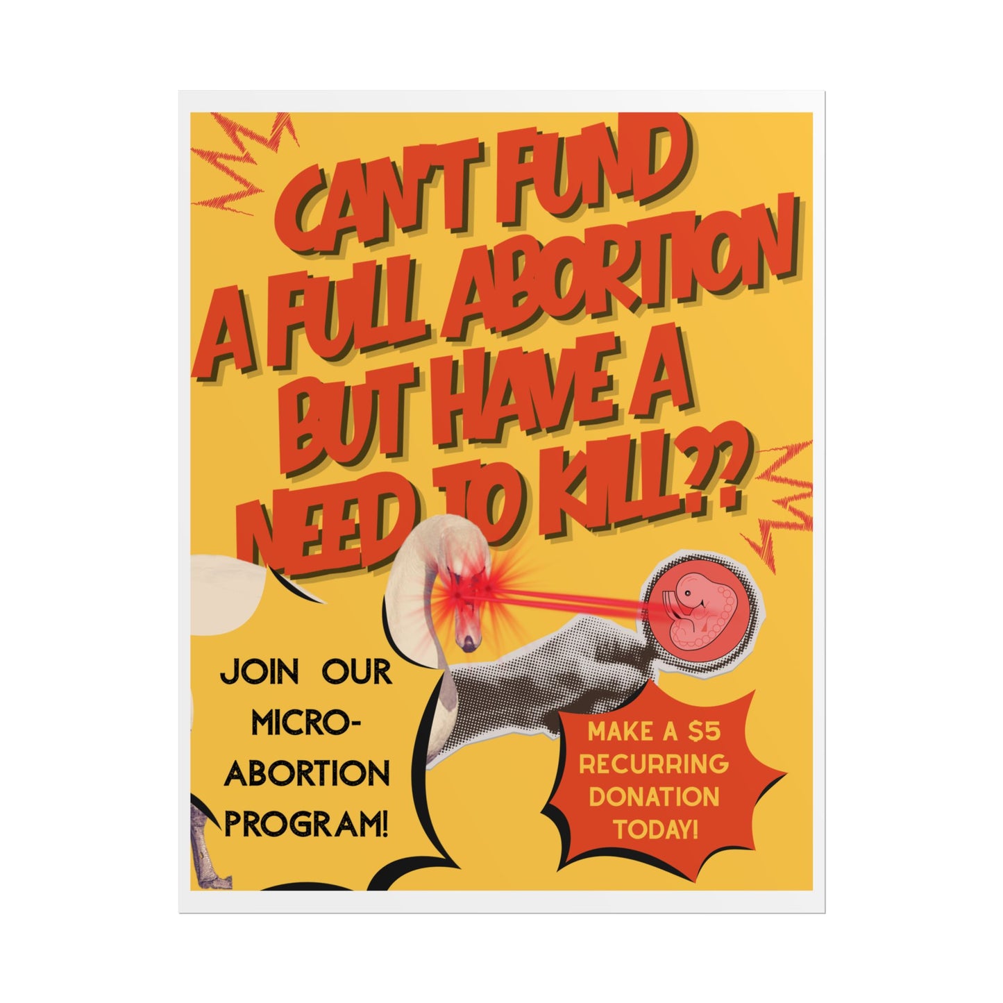 Rolled Poster — Micro-Abortion Fundraising