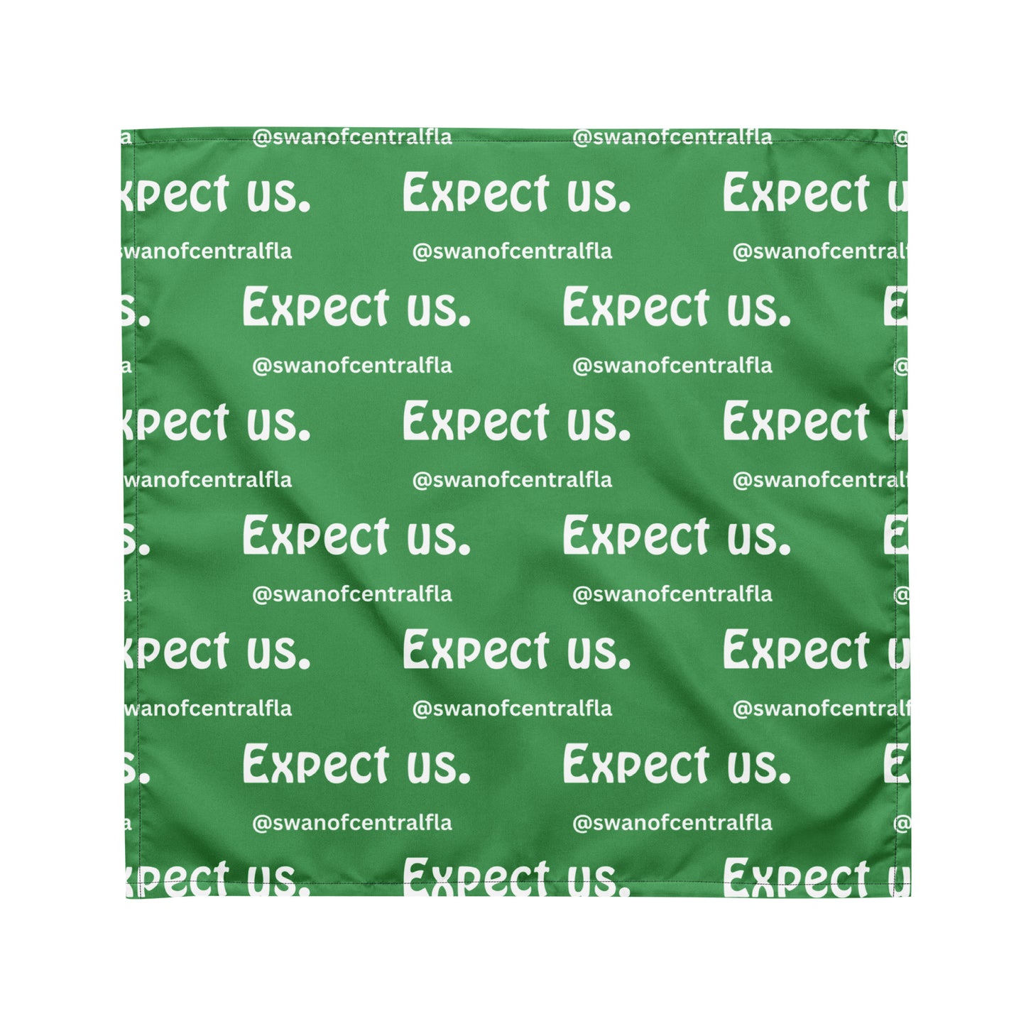 Expect Us. All-over print bandana (green)