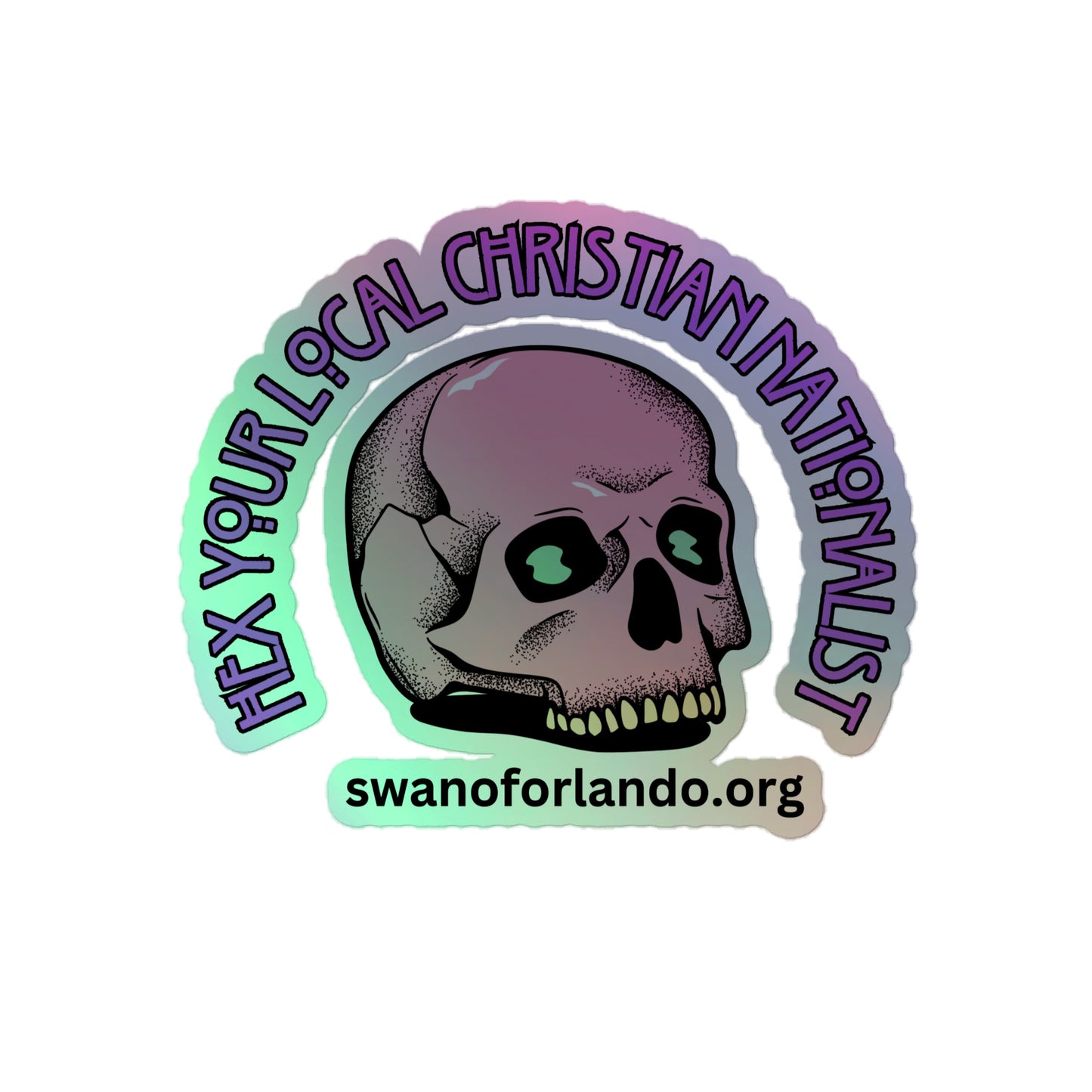 Hex Your Local CN Holographic sticker