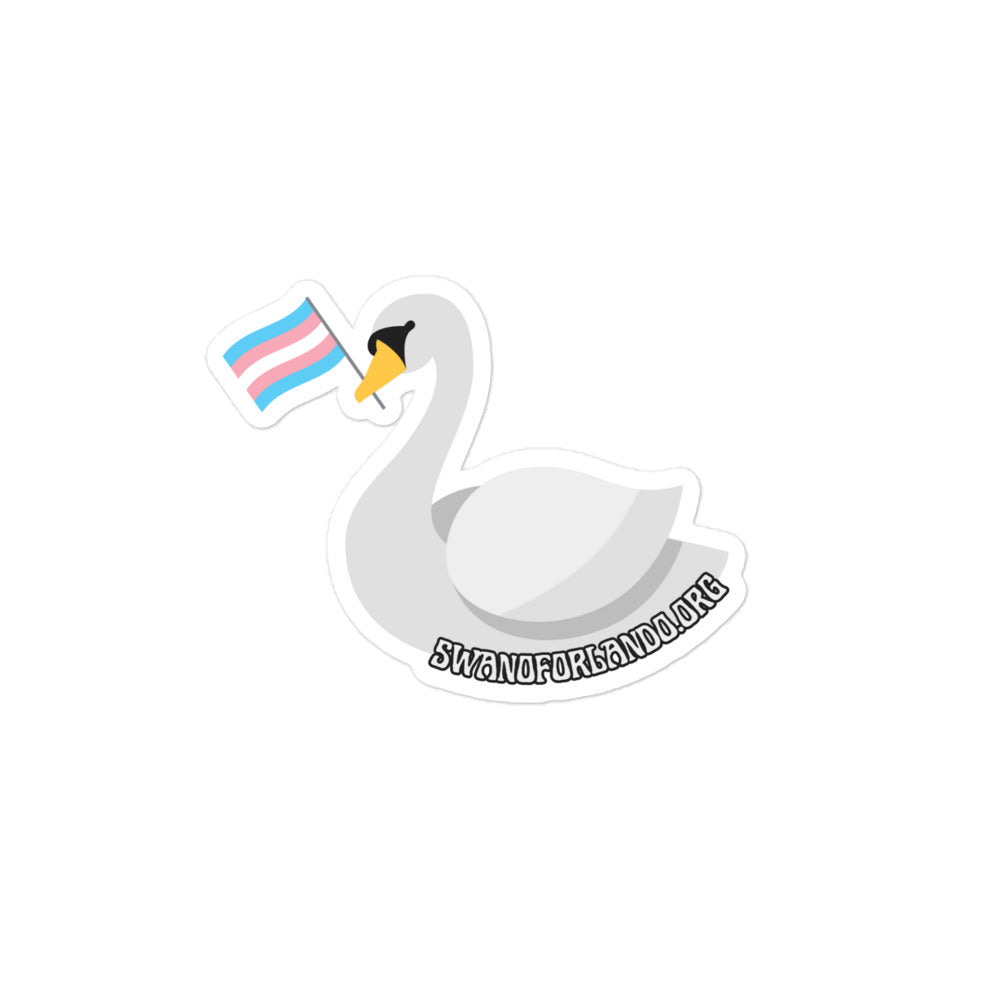 Trans Swan Bubble-free stickers