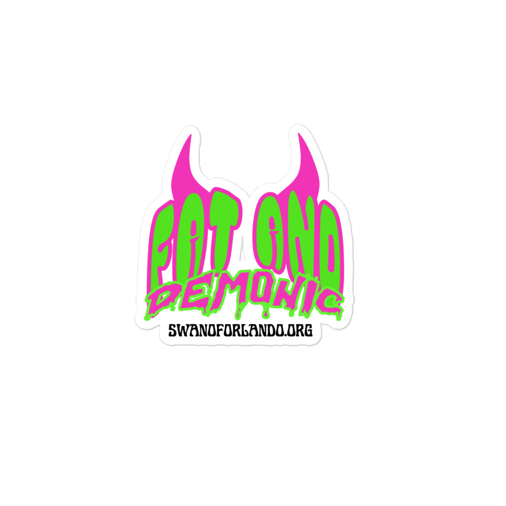 Fat & Demonic Bubble-free sticker
