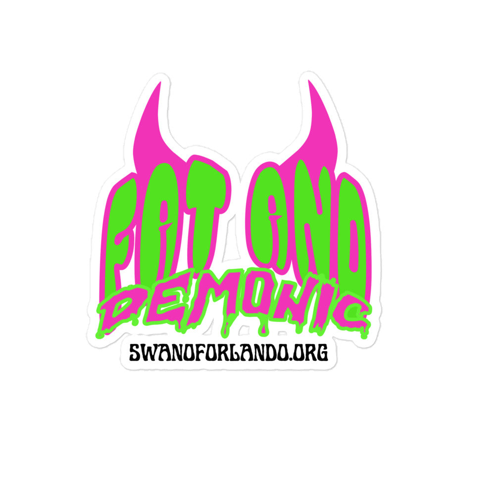 Fat & Demonic Bubble-free sticker