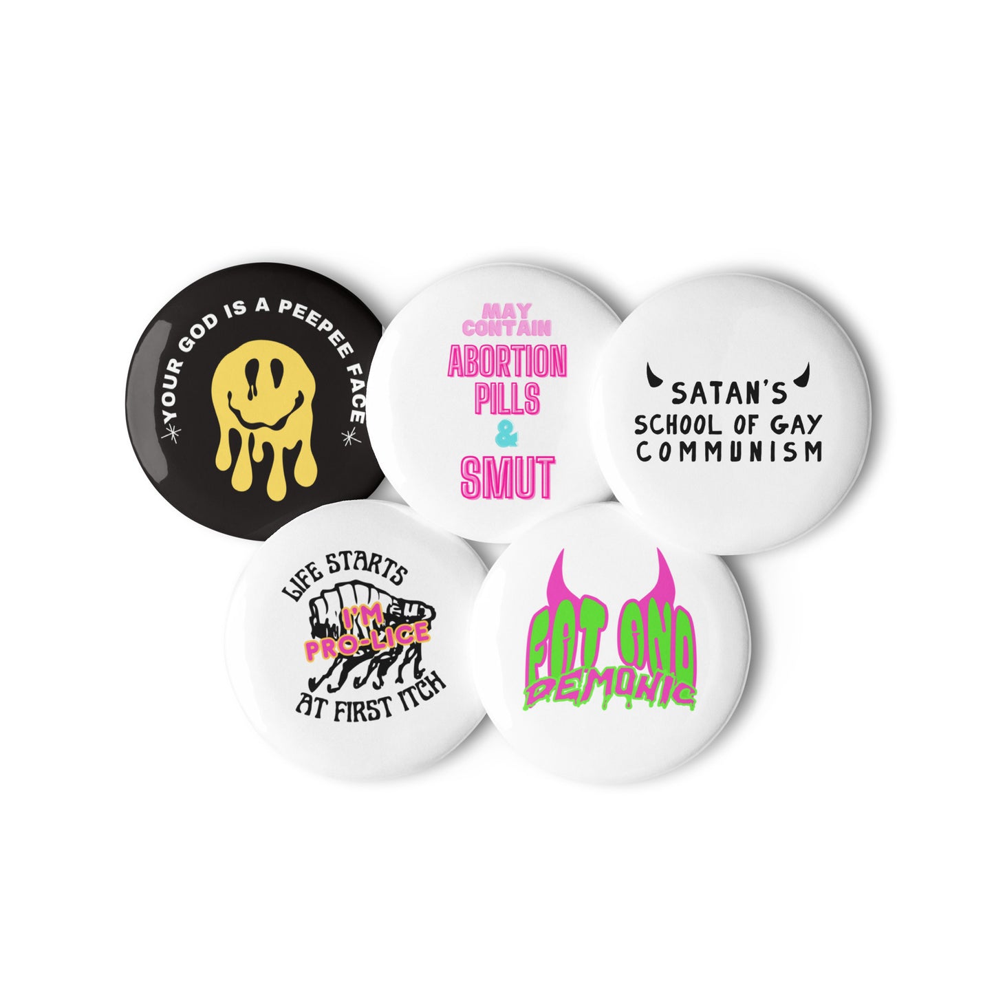 Feral SWAN Designs - Set of pin buttons