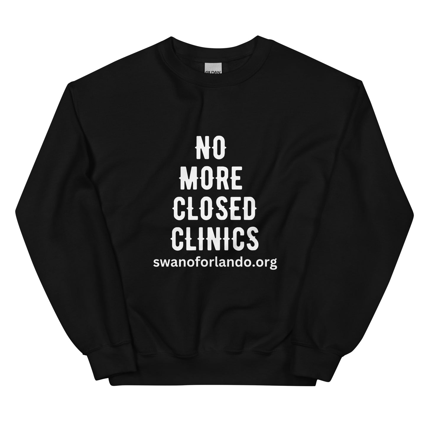 No More Closed Clinics Crewneck Sweatshirt (dark)