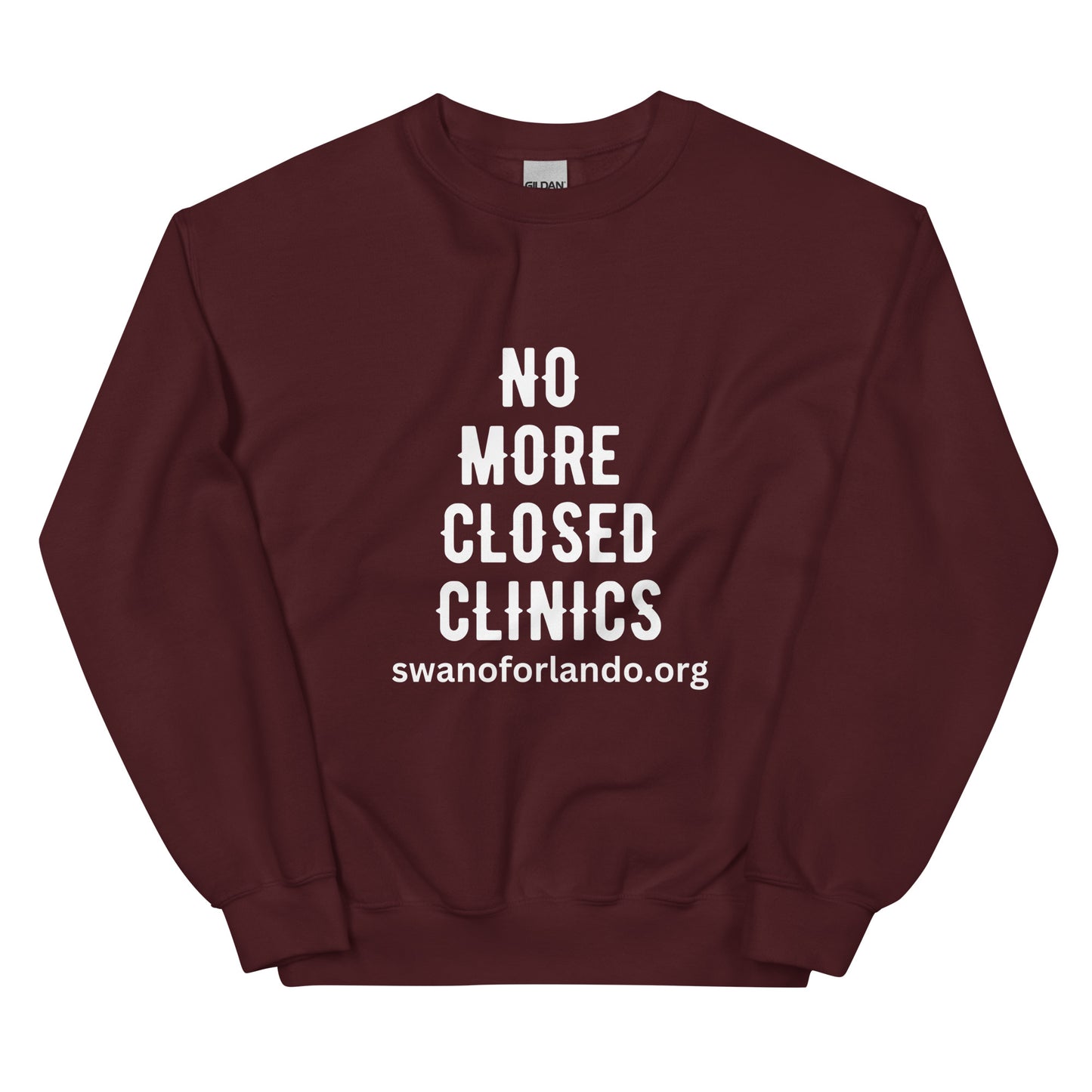 No More Closed Clinics Crewneck Sweatshirt (dark)