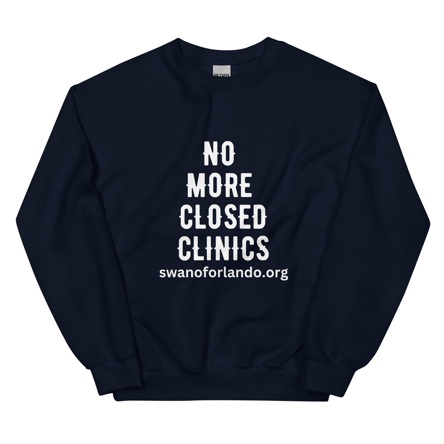 No More Closed Clinics Crewneck Sweatshirt (dark)