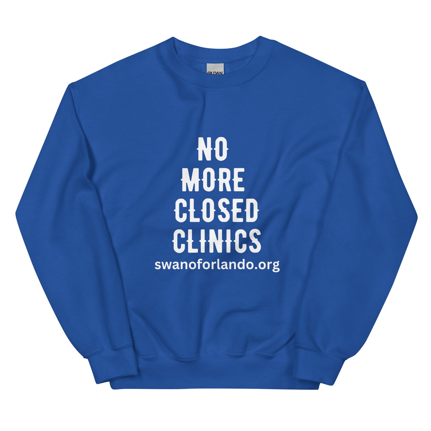 No More Closed Clinics Crewneck Sweatshirt (dark)