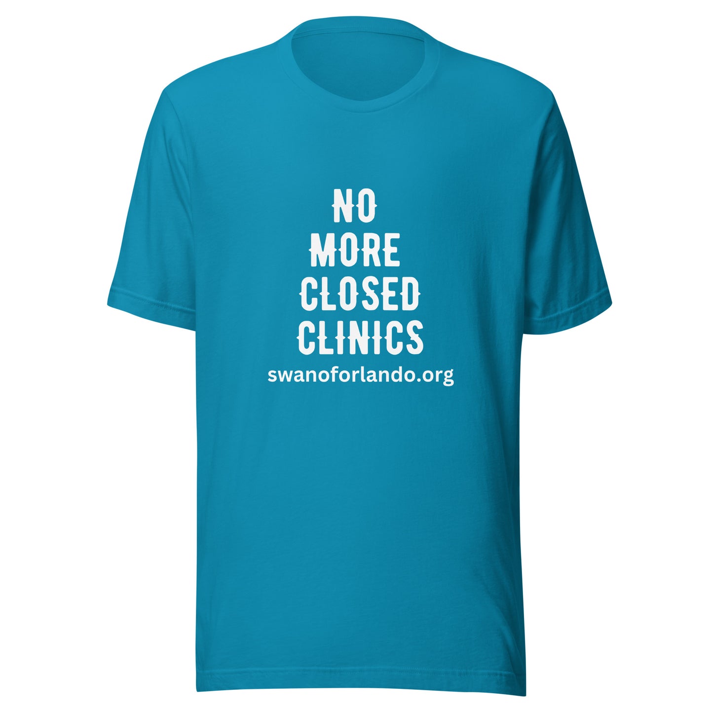 No More Closed Clinics t-shirt (dark)