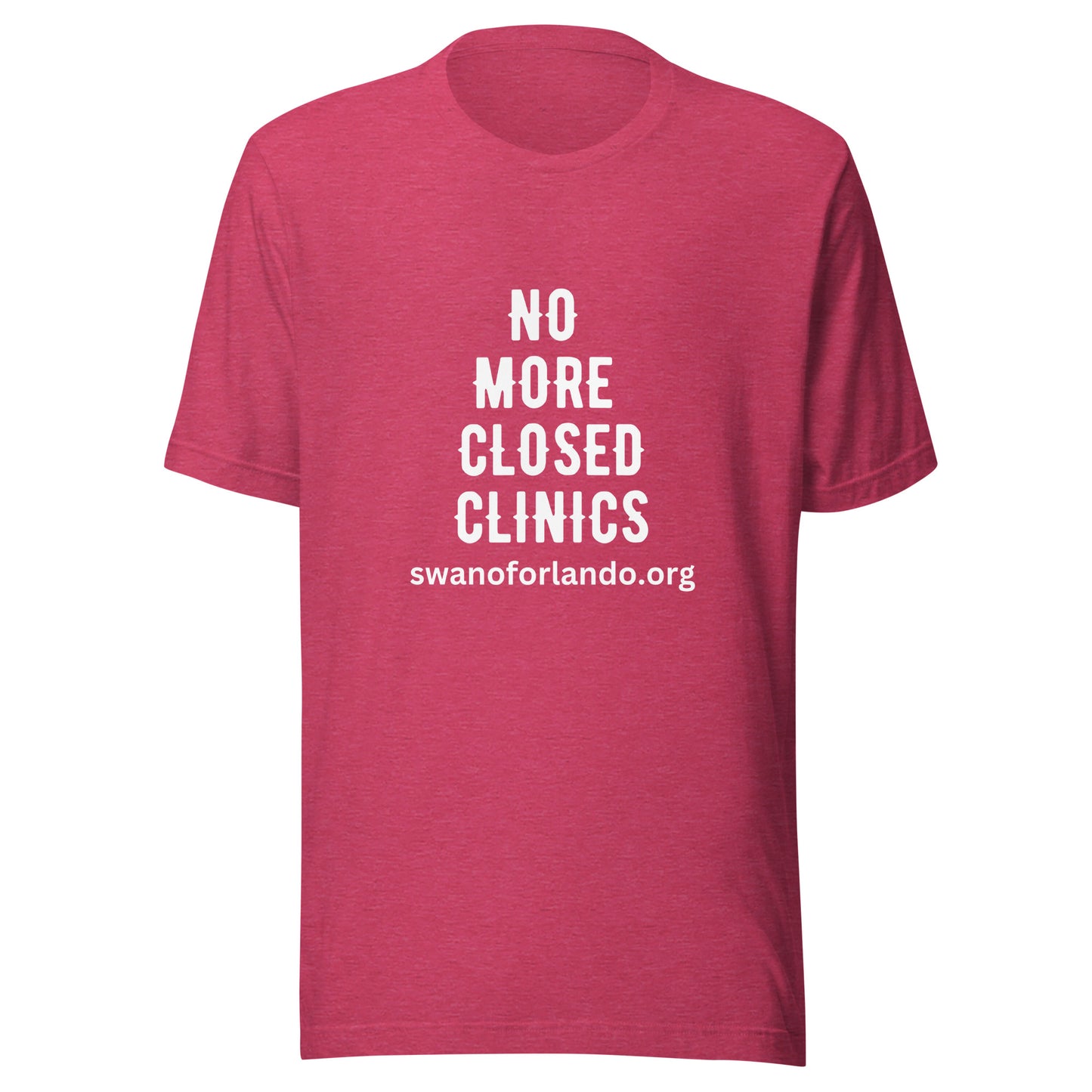 No More Closed Clinics t-shirt (dark)