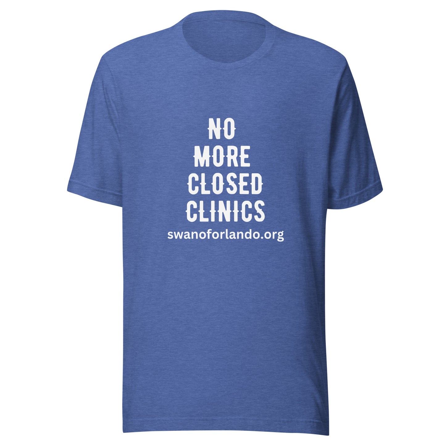 No More Closed Clinics t-shirt (dark)