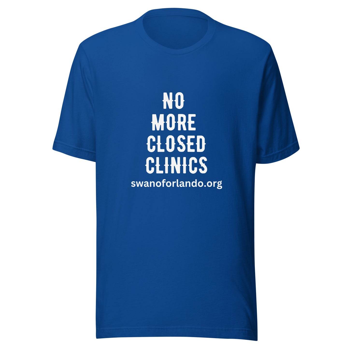 No More Closed Clinics t-shirt (dark)