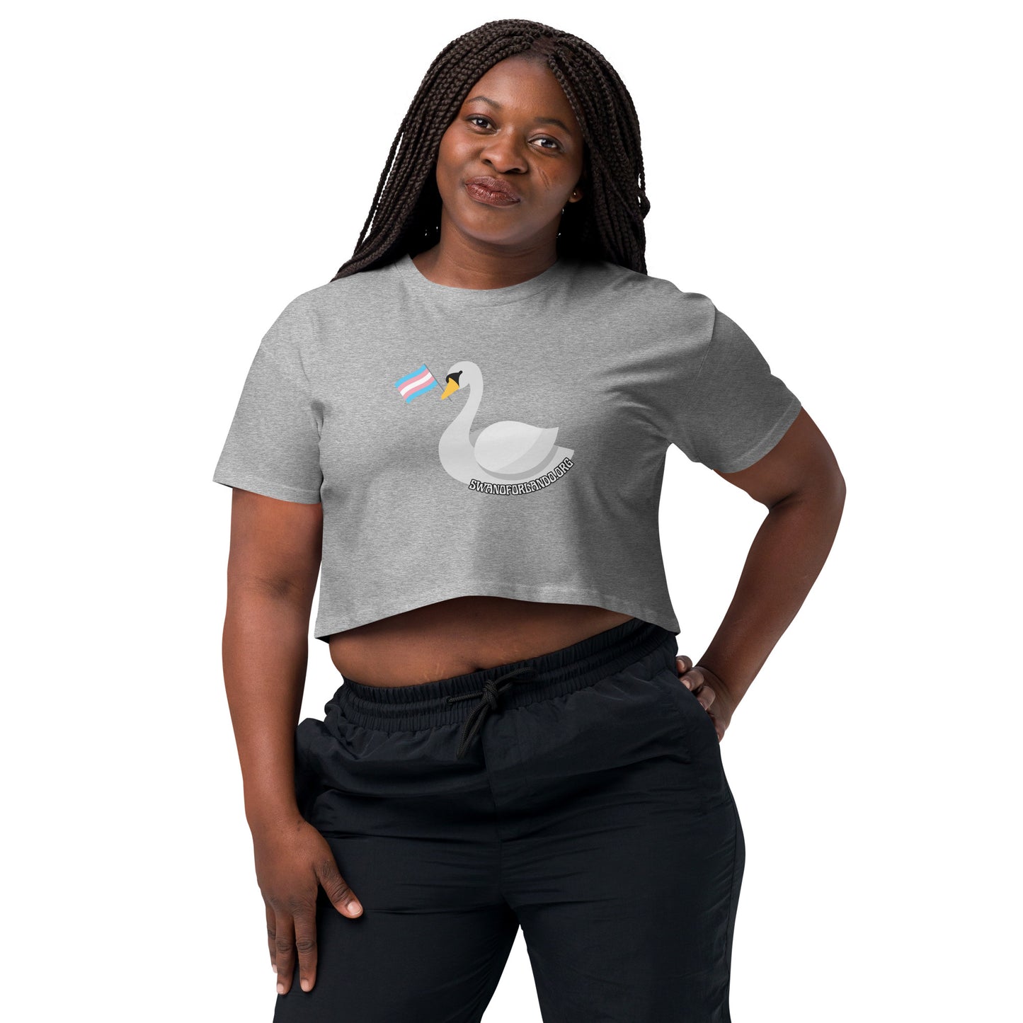 Trans Swan Crop Top