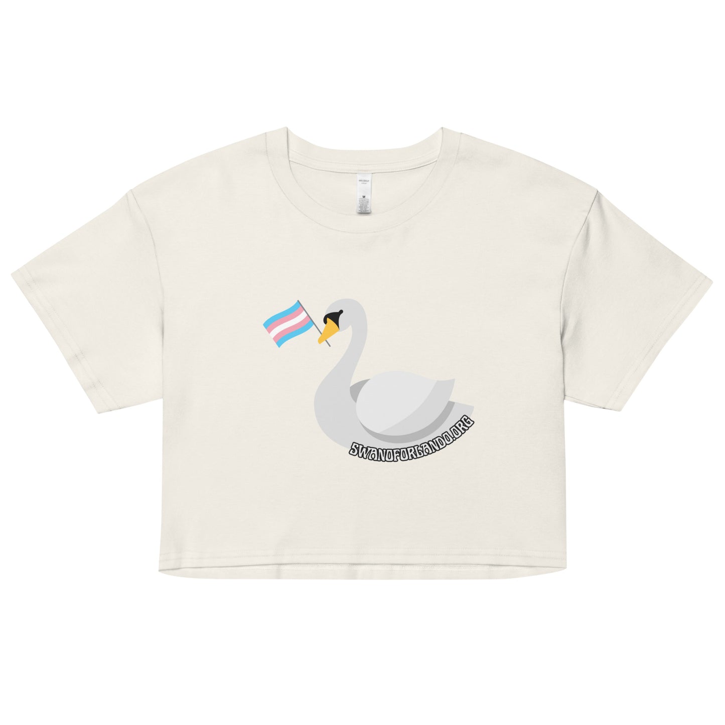 Trans Swan Crop Top