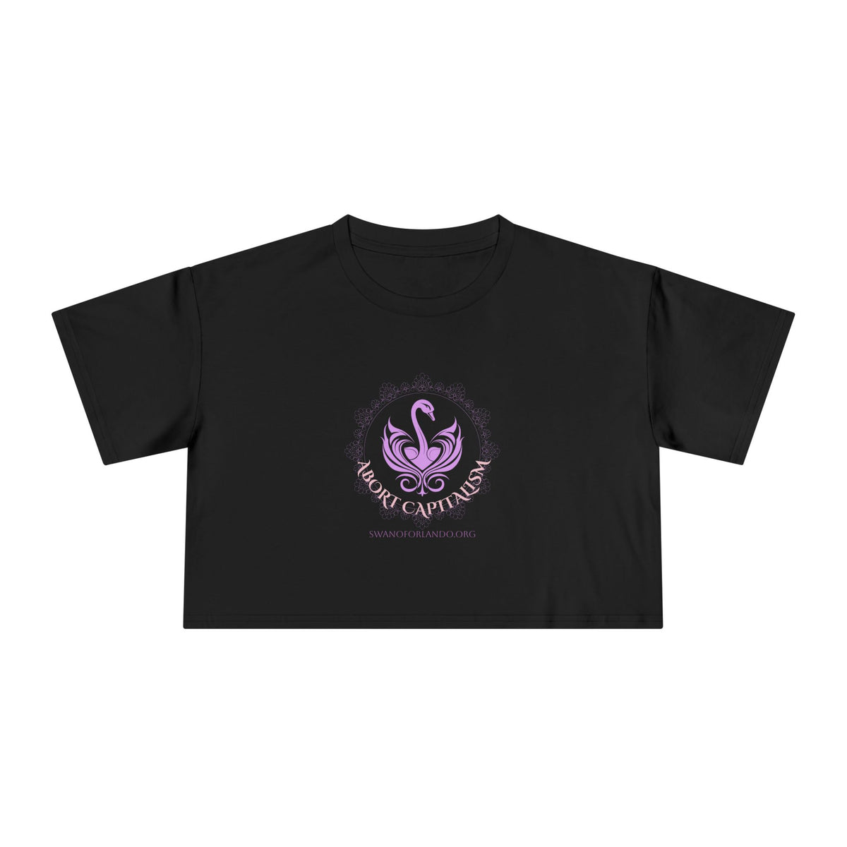 Crop Tee — “Abort Capitalism” Feminist Graphic Crop Top