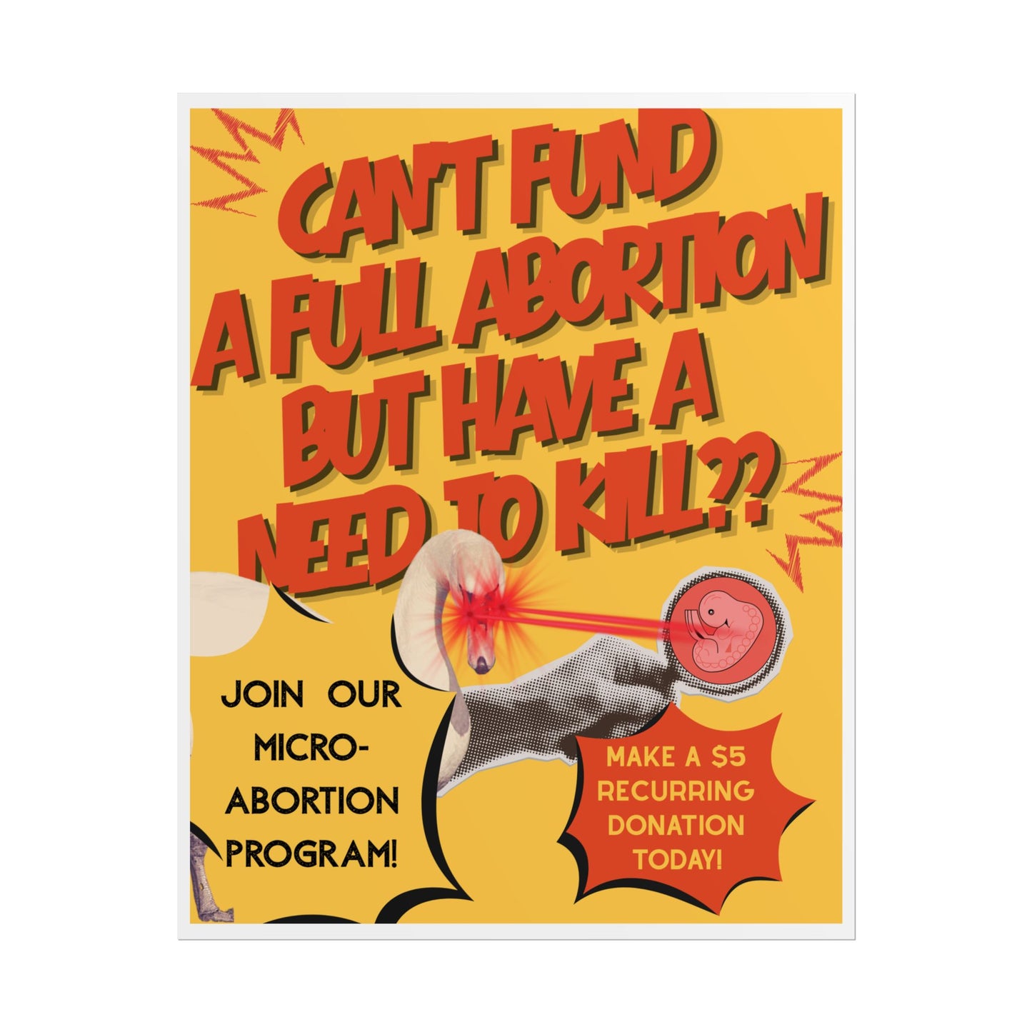 Rolled Poster — Micro-Abortion Fundraising