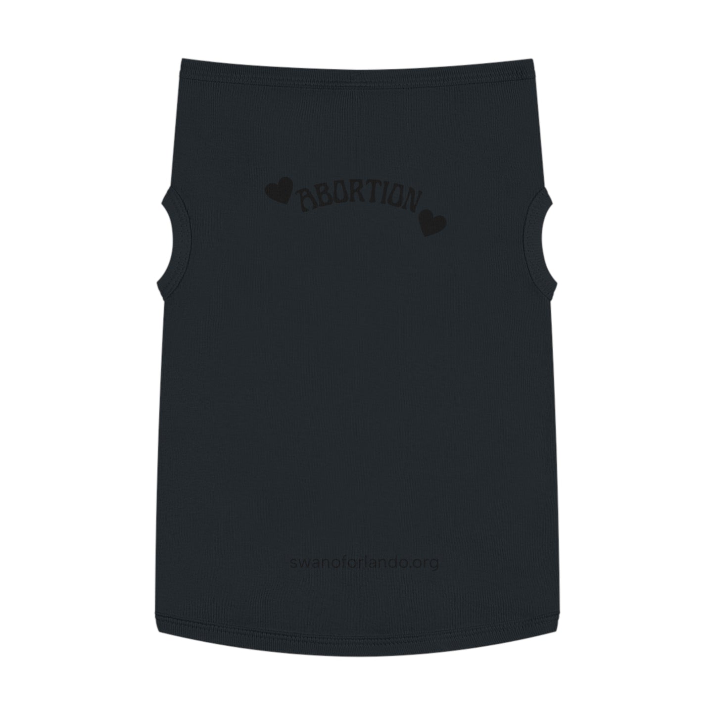Pet Tank Top — "Abortion" Heart Graphic Dog Shirt