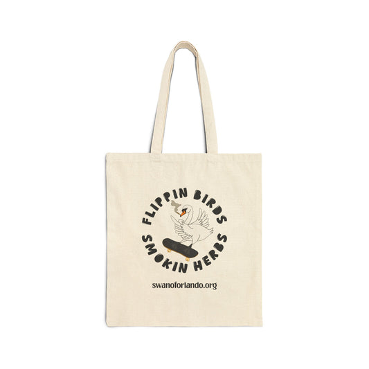 Flippin Birds Smokin Herbs Canvas Tote