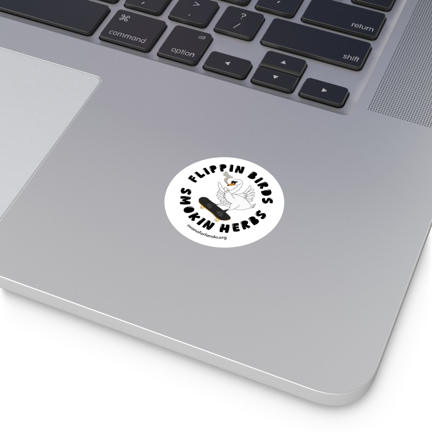 Flippin Birds Smokin Herbs Round Sticker