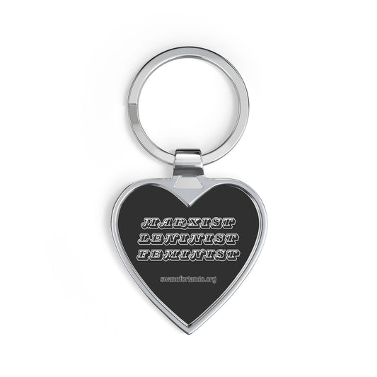 Marxist Leninist Feminist Heart Keychain