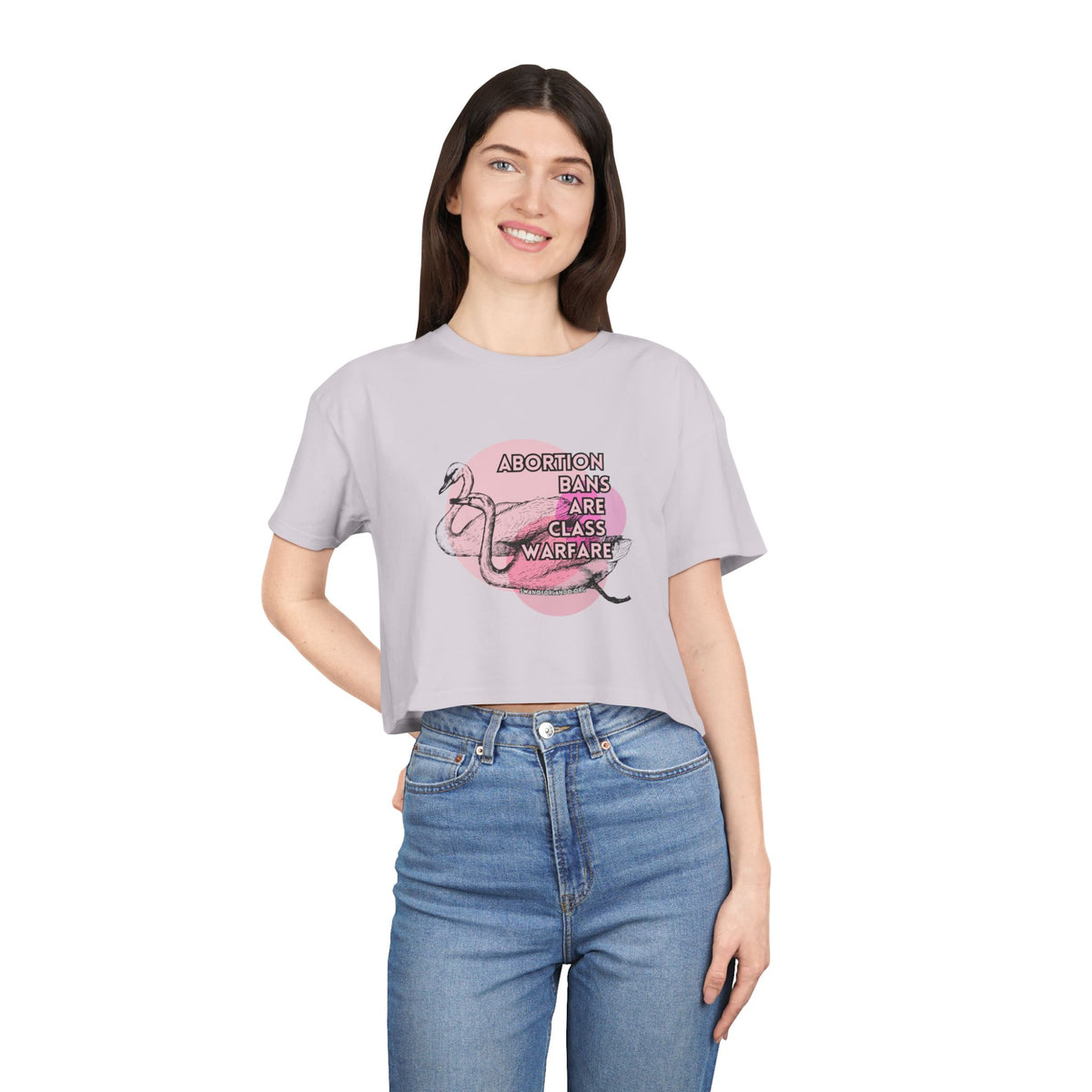 Crop Tee — “Abortion Bans Are Class Warfare” Feminist Graphic Crop Top