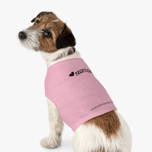 Pet Tank Top — "Abortion" Heart Graphic Dog Shirt