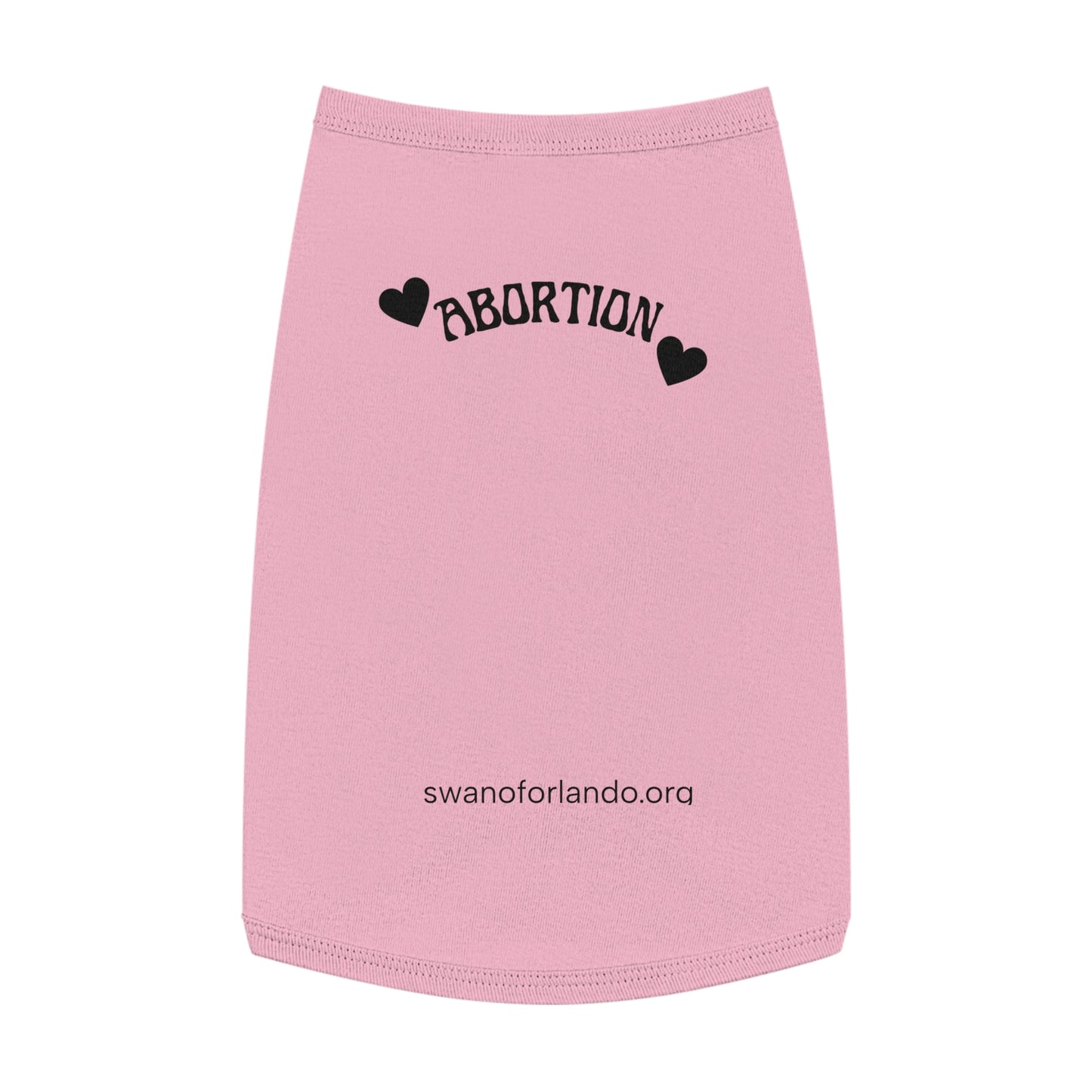 Pet Tank Top — "Abortion" Heart Graphic Dog Shirt