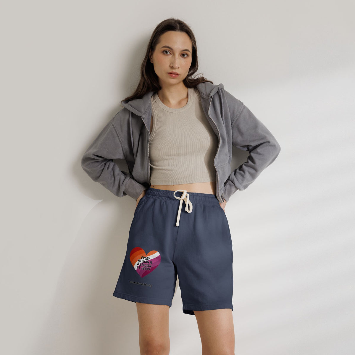 Every Woman is a Lesbian at Heart Fleece Sweat Shorts