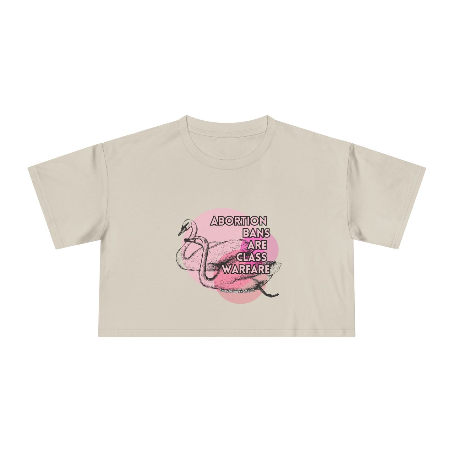 Crop Tee — “Abortion Bans Are Class Warfare” Feminist Graphic Crop Top