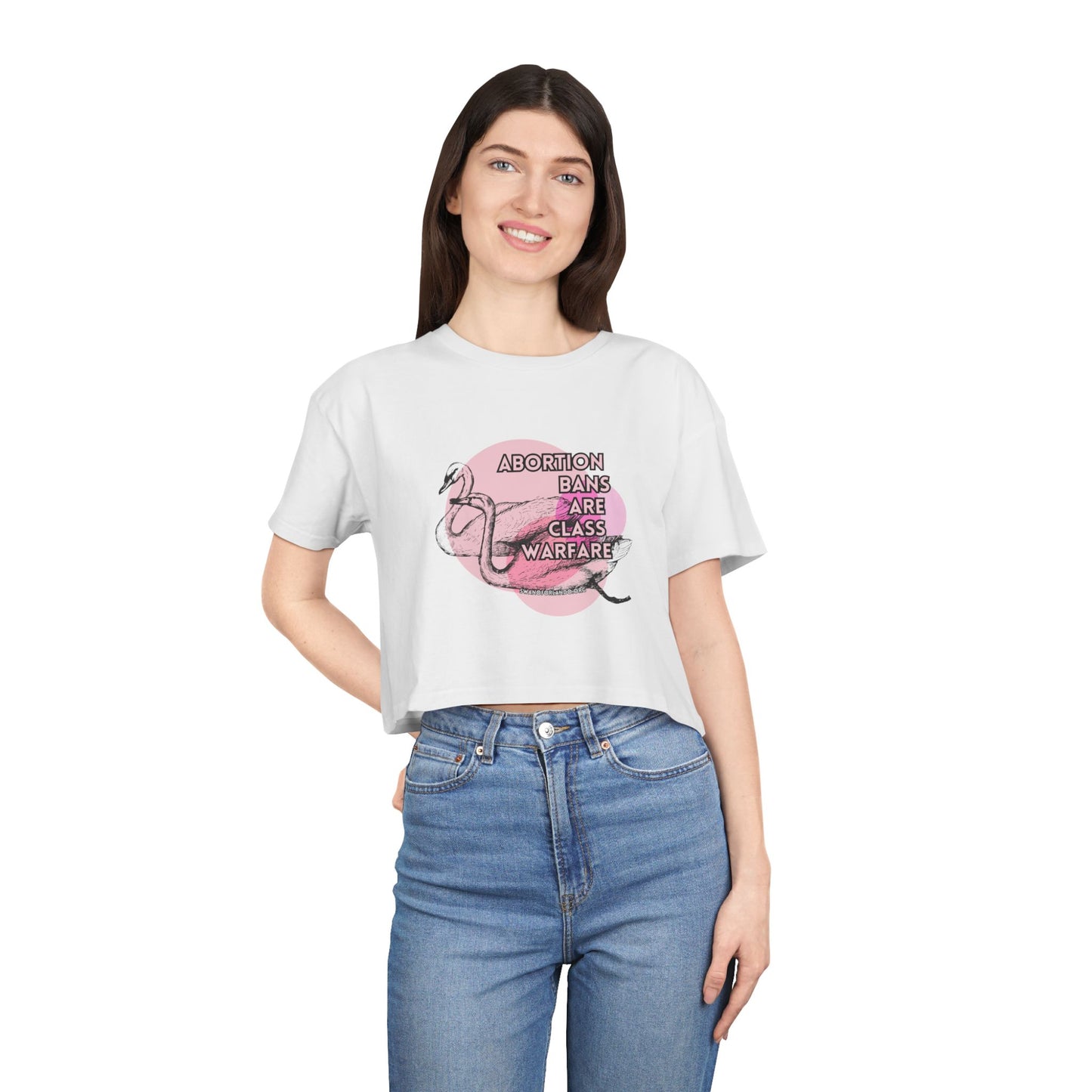 Crop Tee — “Abortion Bans Are Class Warfare” Feminist Graphic Crop Top