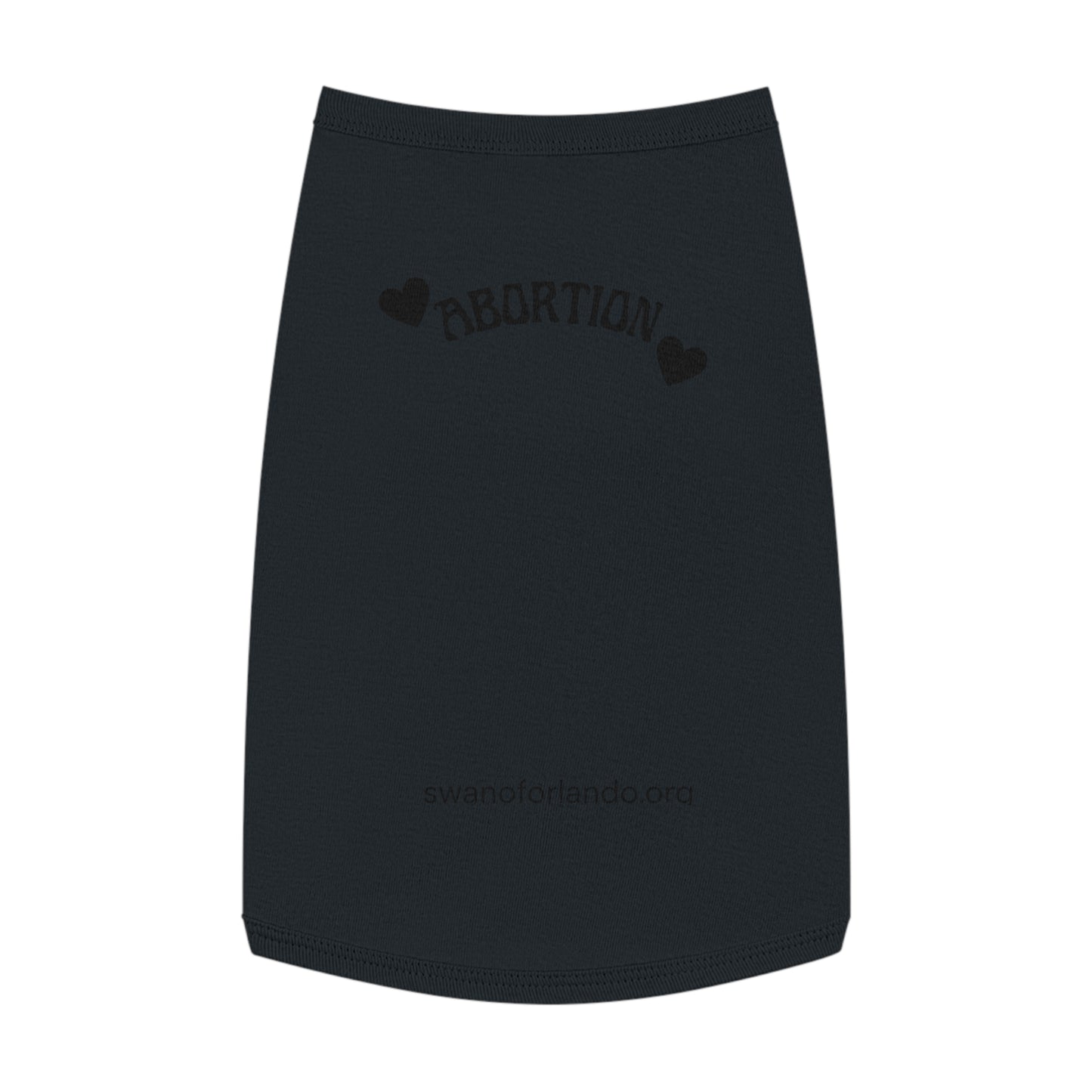 Pet Tank Top — "Abortion" Heart Graphic Dog Shirt