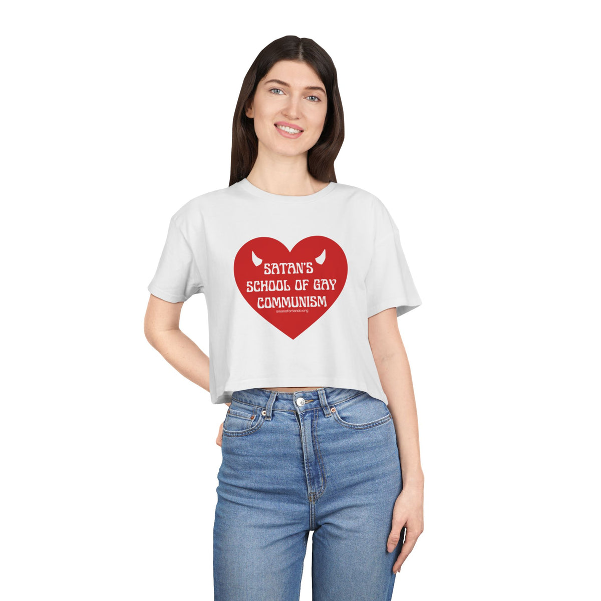 Satan's School of Gay Communism Crop Top