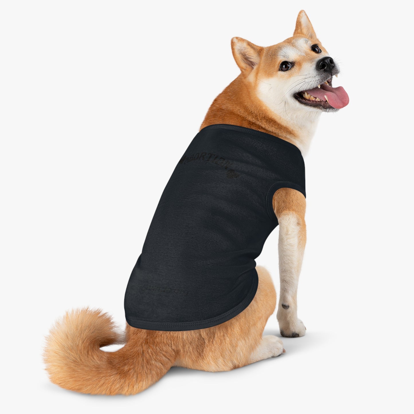 Pet Tank Top — "Abortion" Heart Graphic Dog Shirt