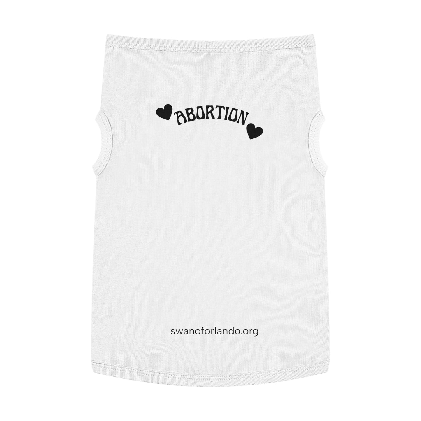 Pet Tank Top — "Abortion" Heart Graphic Dog Shirt