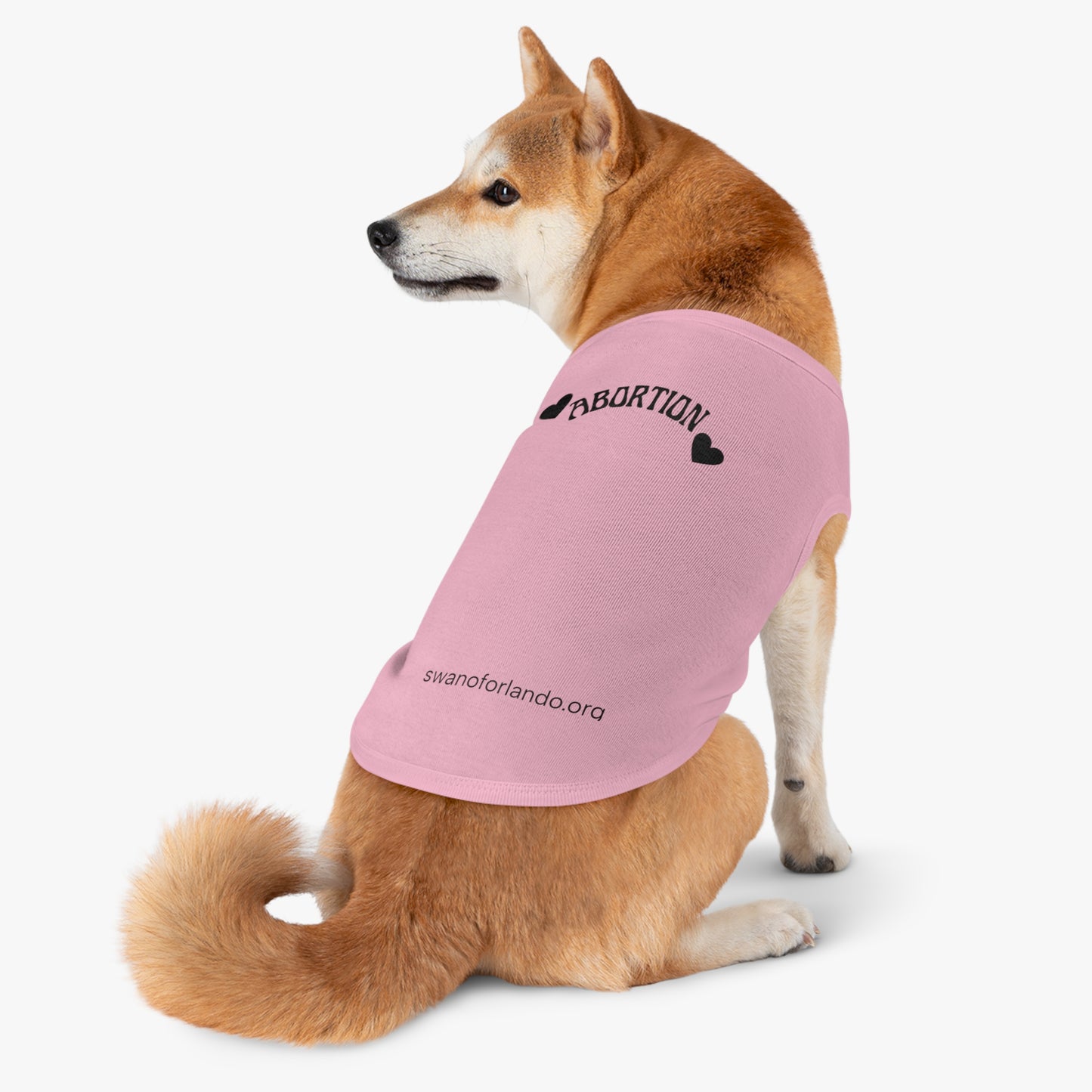 Pet Tank Top — "Abortion" Heart Graphic Dog Shirt