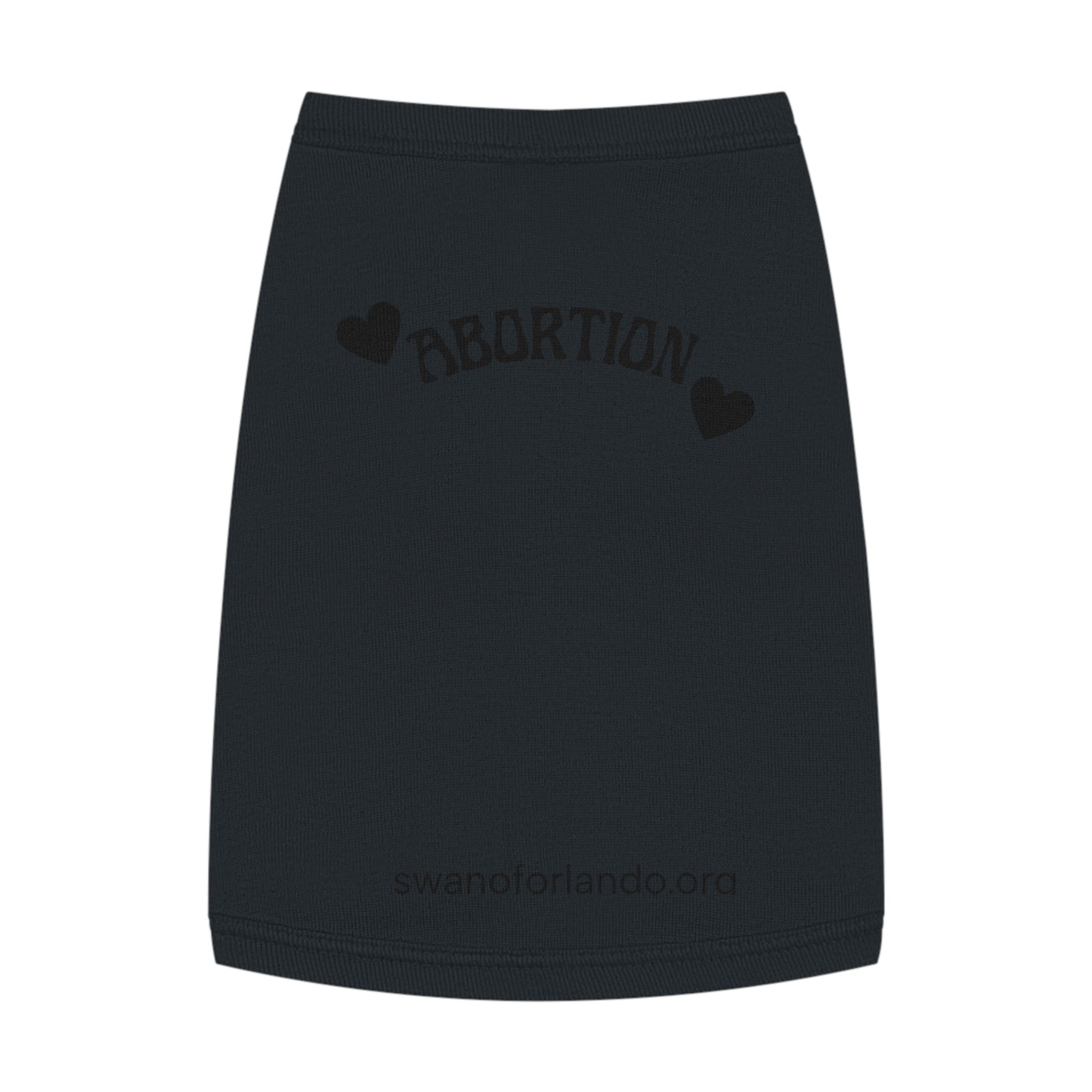 Pet Tank Top — "Abortion" Heart Graphic Dog Shirt