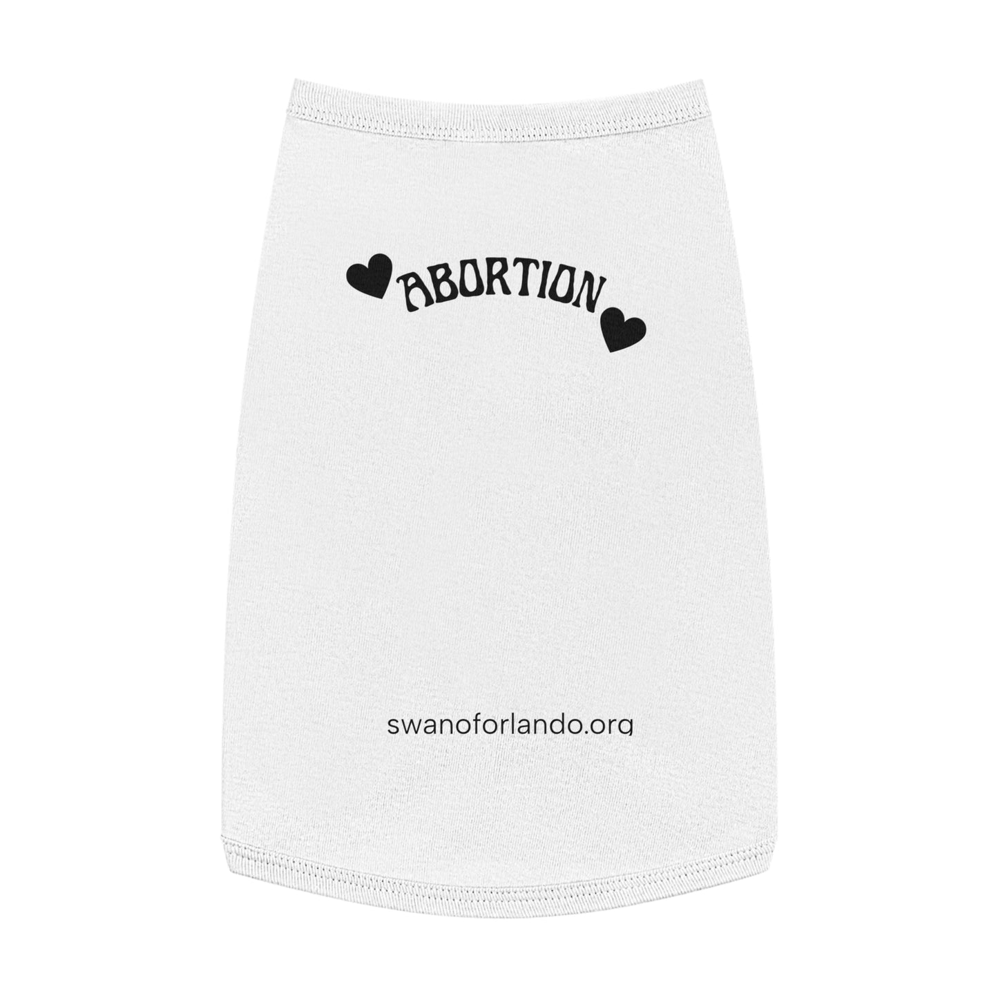 Pet Tank Top — "Abortion" Heart Graphic Dog Shirt