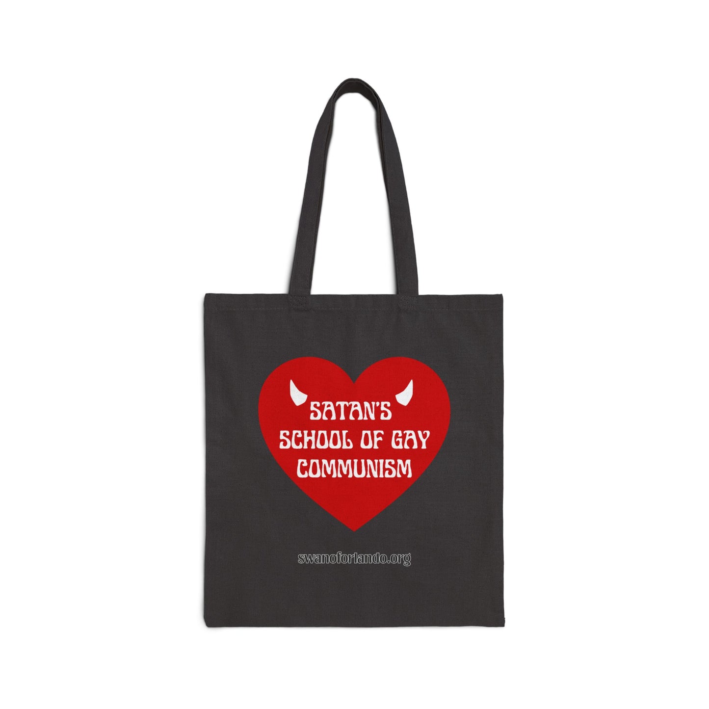 Tote Bag — Red Heart 'Satan's School of Gay Communism' Canvas Tote