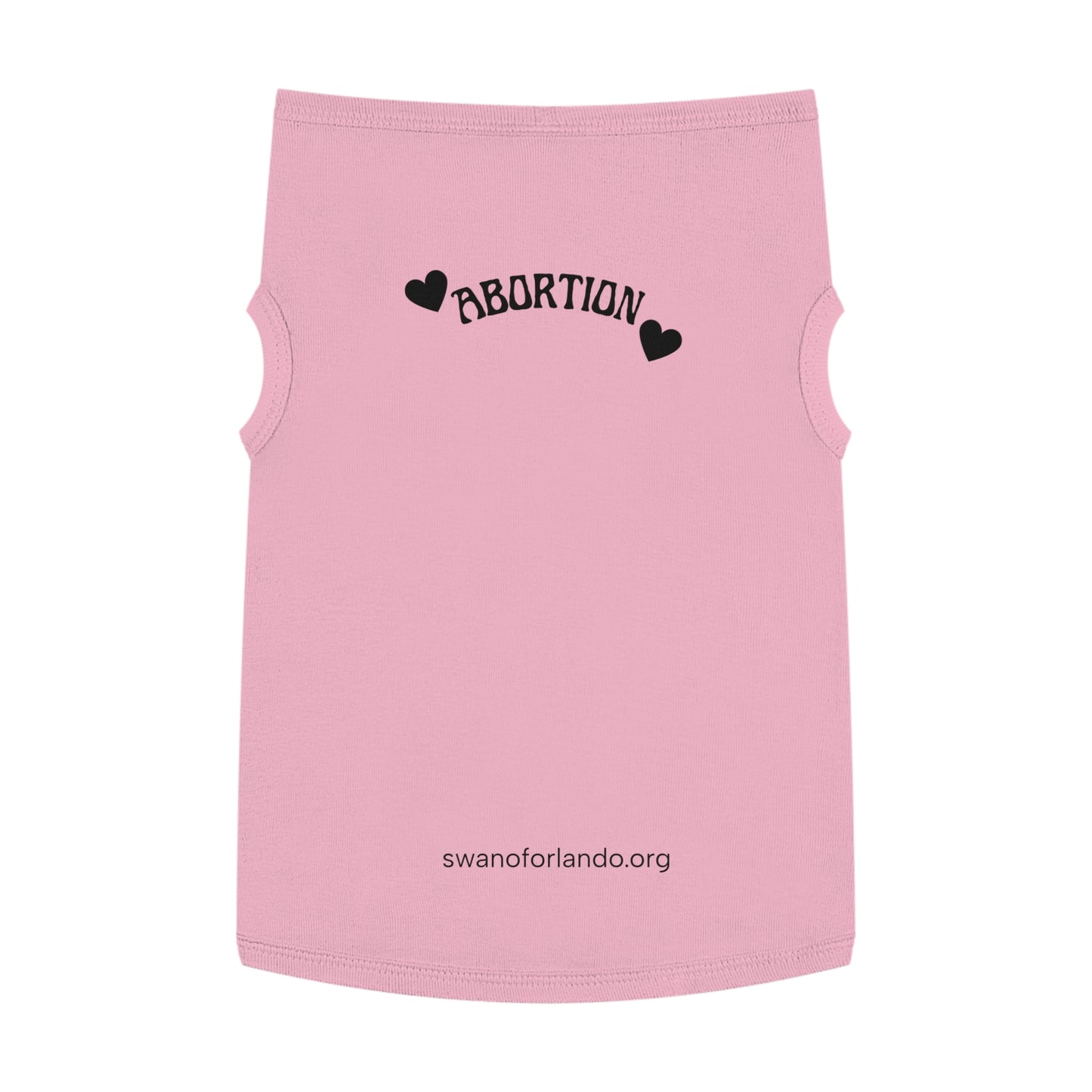 Pet Tank Top — "Abortion" Heart Graphic Dog Shirt