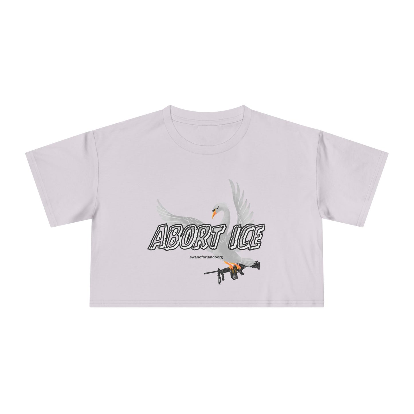 Crop Tee — “Abort ICE” Feminist Graphic Crop Top