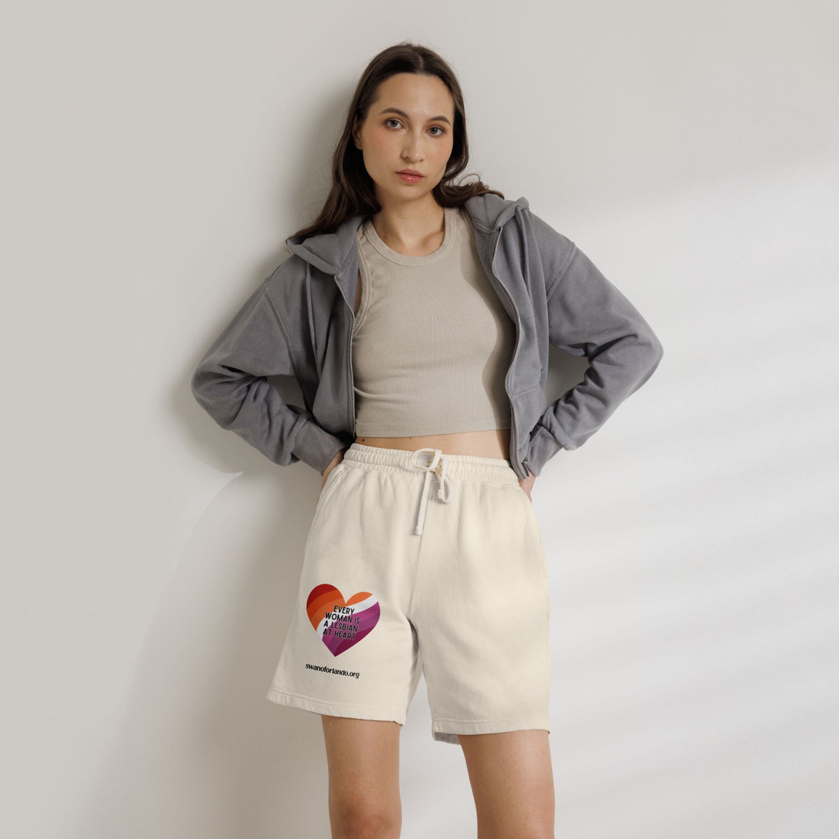 Every Woman is a Lesbian at Heart Fleece Sweat Shorts