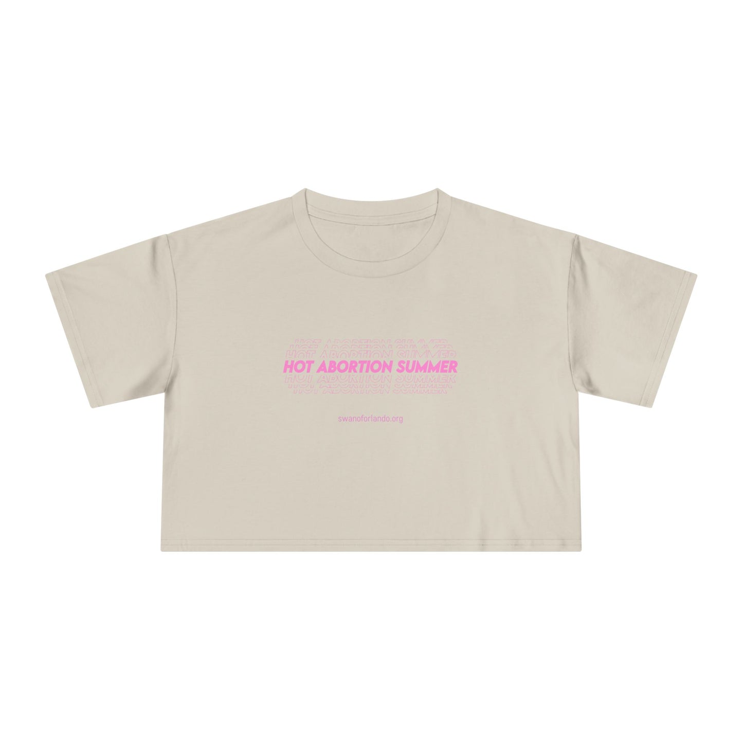 Crop Tee — “Hot Abortion Summer” Feminist Graphic Crop Top