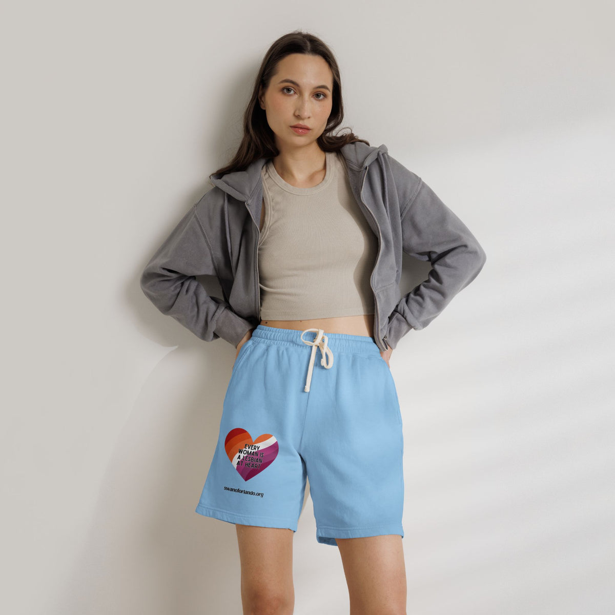 Every Woman is a Lesbian at Heart Fleece Sweat Shorts