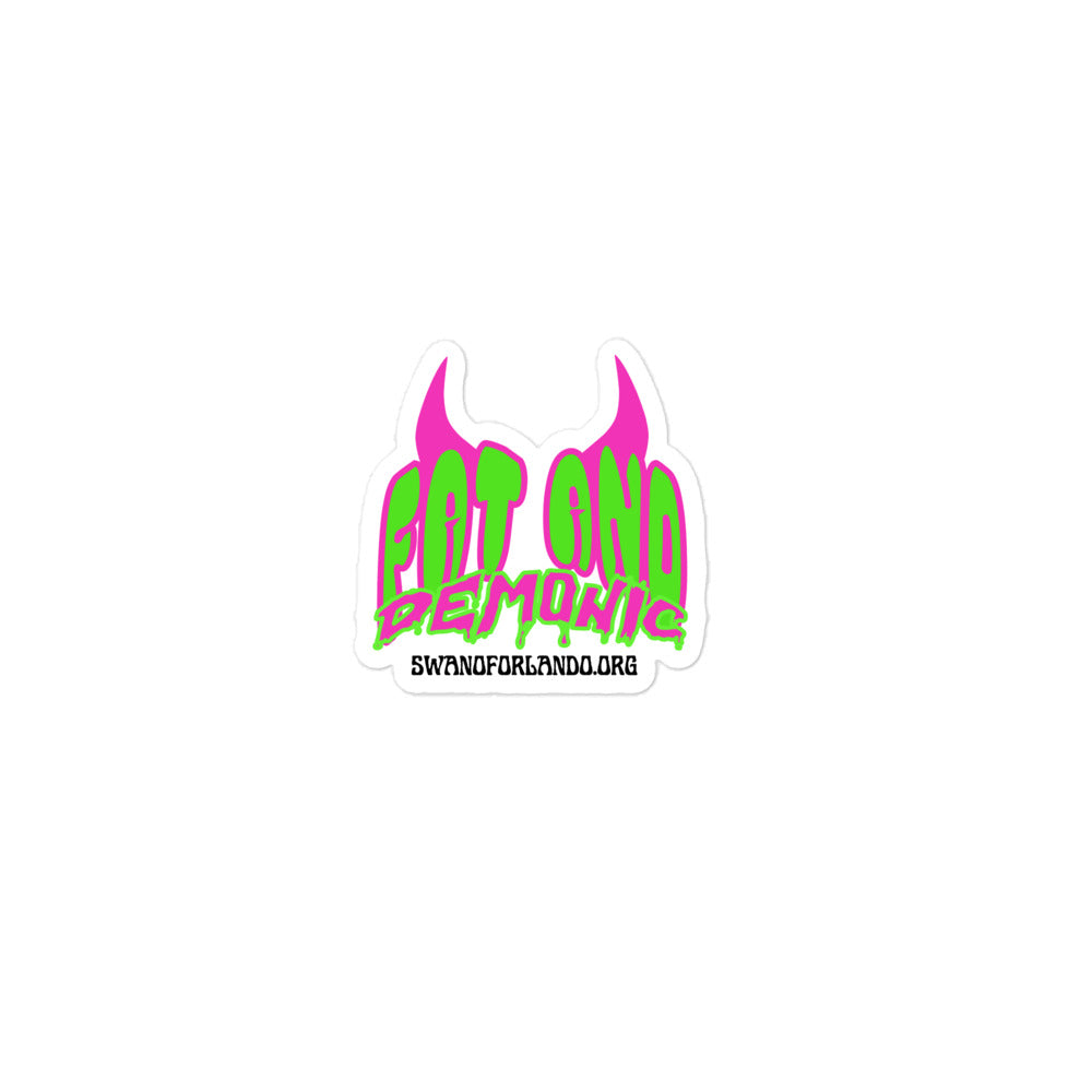 Fat & Demonic Bubble-free sticker